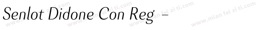 Senlot Didone Con RegI字体转换